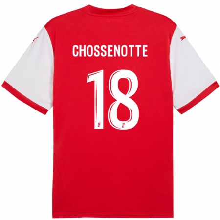 Kandiny Kinderen Shana Chossenotte #18 Rood Wit Thuisshirt Thuistenue 2024/25 T-Shirt