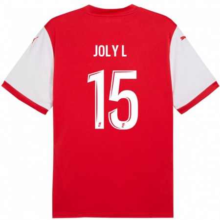 Kandiny Kinderen Lou Ann Joly #15 Rood Wit Thuisshirt Thuistenue 2024/25 T-Shirt