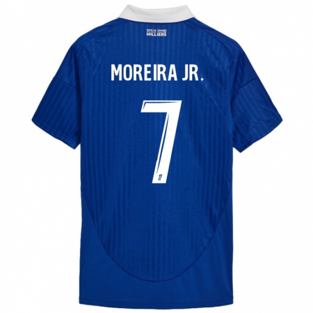 Kandiny Kinder Diego Moreira #7 Blau Weiß Heimtrikot Trikot 2024/25 T-Shirt Österreich