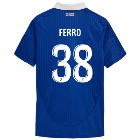 Kandiny Bambino Maglia Nolan Ferro #38 Blu Bianco Kit Gara Home 2024/25 Maglietta