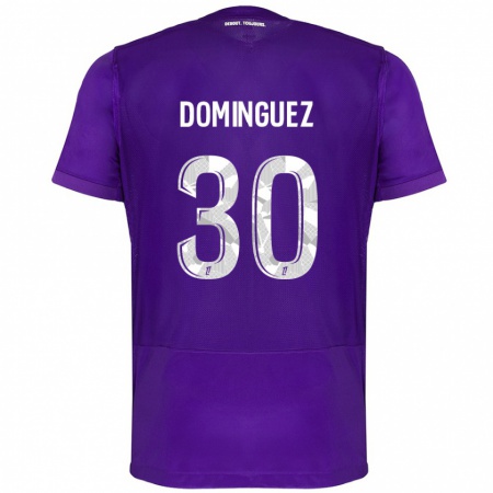 Kandiny Kinderen Álex Domínguez #30 Paars Wit Thuisshirt Thuistenue 2024/25 T-Shirt