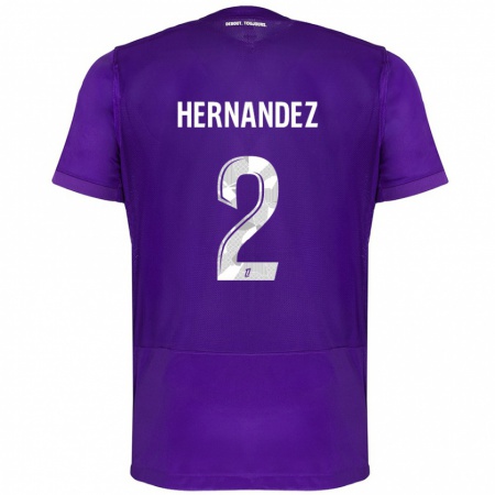 Kandiny Kinderen Lucie Hernandez #2 Paars Wit Thuisshirt Thuistenue 2024/25 T-Shirt