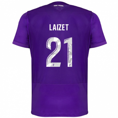 Kandiny Kinderen Emma Laizet #21 Paars Wit Thuisshirt Thuistenue 2024/25 T-Shirt