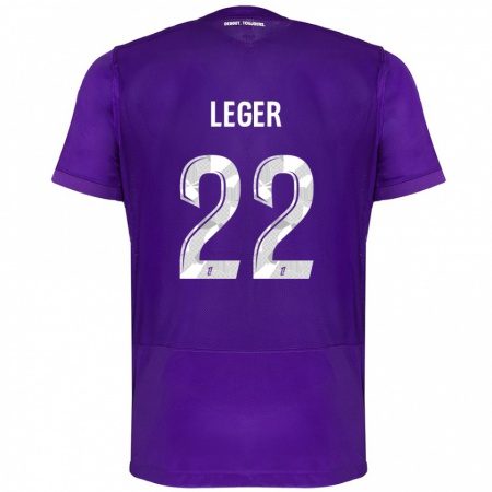 Kandiny Kinderen Christelle Léger #22 Paars Wit Thuisshirt Thuistenue 2024/25 T-Shirt