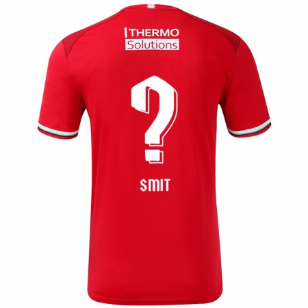 Kandiny Kinderen Mauro Smit #0 Rood Wit Thuisshirt Thuistenue 2024/25 T-Shirt