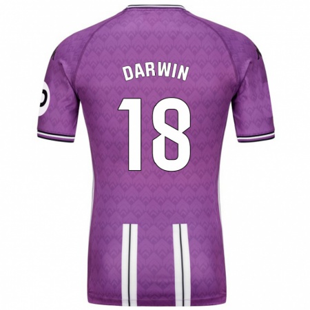 Kandiny Bambino Maglia Darwin Machís #18 Viola Bianco Kit Gara Home 2024/25 Maglietta