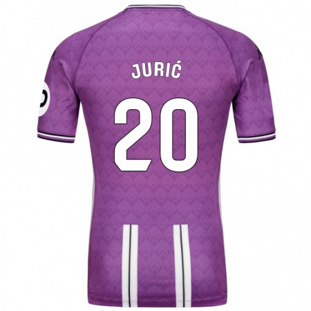 Kandiny Bambino Maglia Stanko Juric #20 Viola Bianco Kit Gara Home 2024/25 Maglietta