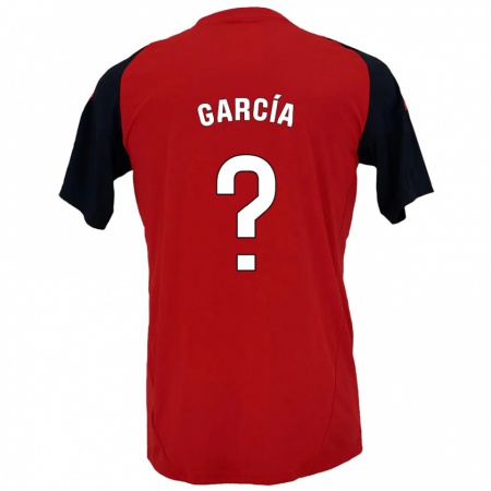 Kandiny Kinderen Alberto García #0 Rood Zwart Thuisshirt Thuistenue 2024/25 T-Shirt