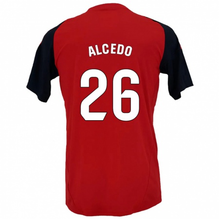 Kandiny Kinderen Juan María Alcedo #26 Rood Zwart Thuisshirt Thuistenue 2024/25 T-Shirt