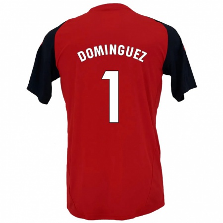 Kandiny Kinderen Iago Domínguez #1 Rood Zwart Thuisshirt Thuistenue 2024/25 T-Shirt