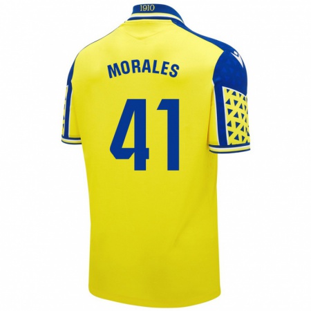 Kandiny Kinderen Luis Morales #41 Geel Blauw Thuisshirt Thuistenue 2024/25 T-Shirt