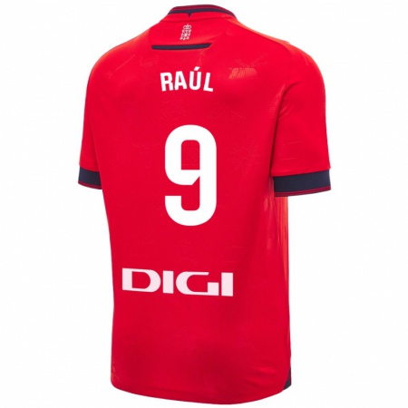 Kandiny Kinderen Raúl García #9 Rood Wit Thuisshirt Thuistenue 2024/25 T-Shirt