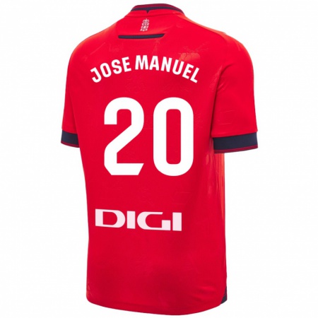 Kandiny Kinderen José Manuel Arnáiz #20 Rood Wit Thuisshirt Thuistenue 2024/25 T-Shirt