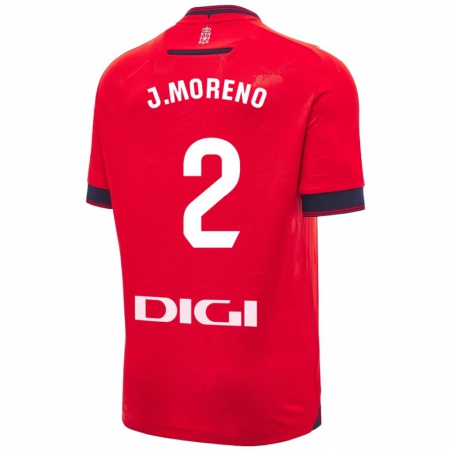 Kandiny Kinderen Jorge Moreno #2 Rood Wit Thuisshirt Thuistenue 2024/25 T-Shirt