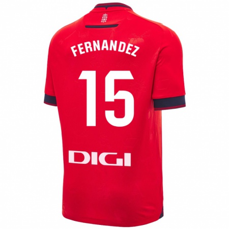 Kandiny Kinderen Leyre Fernández Sánchez #15 Rood Wit Thuisshirt Thuistenue 2024/25 T-Shirt