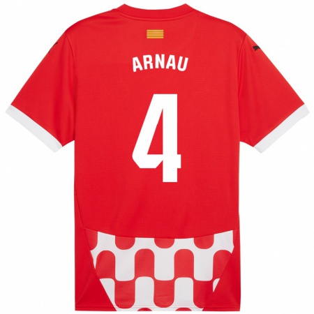 Kandiny Kinder Arnau Martínez #4 Rot Weiß Heimtrikot Trikot 2024/25 T-Shirt Österreich