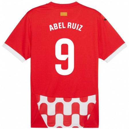 Kandiny Bambino Maglia Abel Ruiz #9 Rosso Bianco Kit Gara Home 2024/25 Maglietta