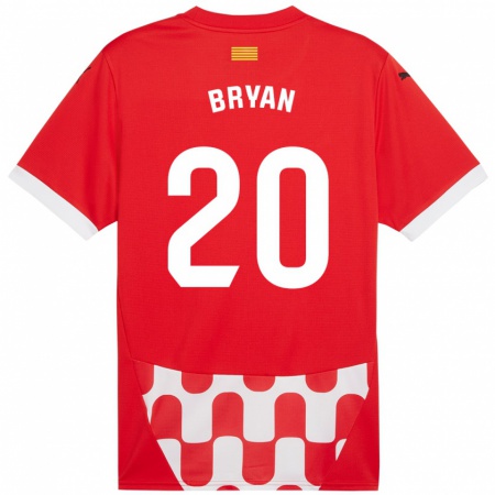 Kandiny Kinderen Bryan Gil #20 Rood Wit Thuisshirt Thuistenue 2024/25 T-Shirt