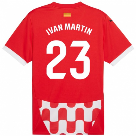 Kandiny Kinderen Iván Martín #23 Rood Wit Thuisshirt Thuistenue 2024/25 T-Shirt