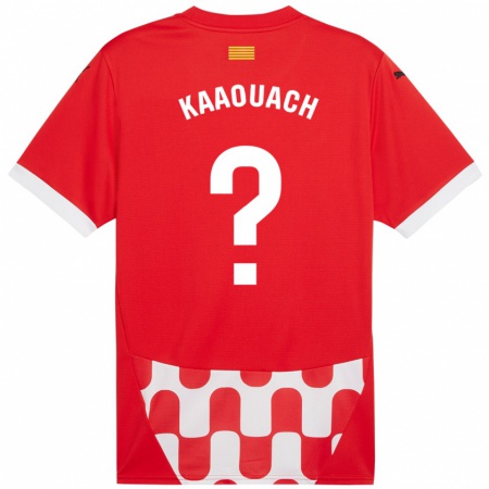 Kandiny Kinder Nabil Kaaouach #0 Rot Weiß Heimtrikot Trikot 2024/25 T-Shirt Österreich