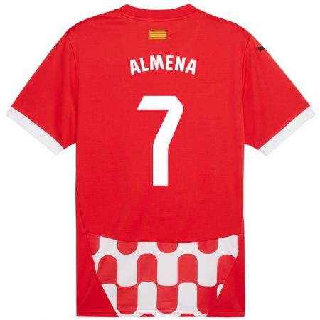 Kandiny Kinderen Iker Almena #7 Rood Wit Thuisshirt Thuistenue 2024/25 T-Shirt