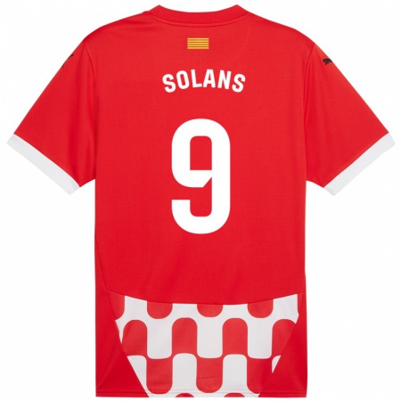 Kandiny Kinder Sergi Solans #9 Rot Weiß Heimtrikot Trikot 2024/25 T-Shirt Österreich