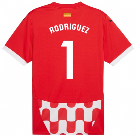 Kandiny Kinderen Maria Rodríguez #1 Rood Wit Thuisshirt Thuistenue 2024/25 T-Shirt