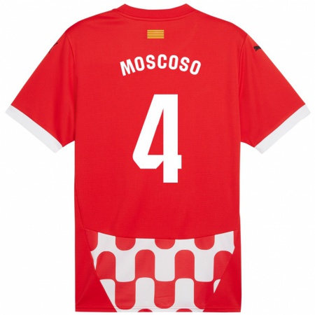 Kandiny Kinderen Miriam Moscoso #4 Rood Wit Thuisshirt Thuistenue 2024/25 T-Shirt