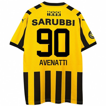 Kandiny Bambino Maglia Felipe Avenatti #90 Giallo Nero Kit Gara Home 2024/25 Maglietta