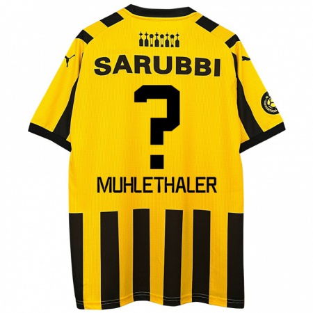 Kandiny Bambino Maglia Stiven Muhlethaler #0 Giallo Nero Kit Gara Home 2024/25 Maglietta