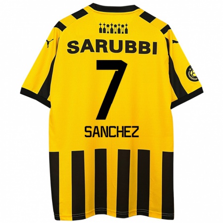 Kandiny Kinderen Carlos Sánchez #7 Geel Zwart Thuisshirt Thuistenue 2024/25 T-Shirt