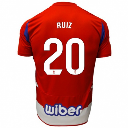 Kandiny Kinderen Sergio Ruiz #20 Rood Wit Blauw Thuisshirt Thuistenue 2024/25 T-Shirt