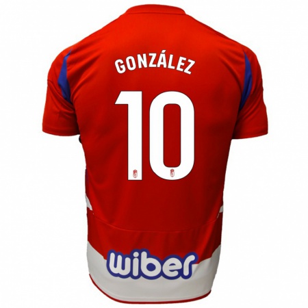 Kandiny Kinderen Mario González #10 Rood Wit Blauw Thuisshirt Thuistenue 2024/25 T-Shirt