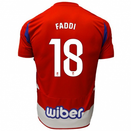 Kandiny Kinderen Inés Faddi #18 Rood Wit Blauw Thuisshirt Thuistenue 2024/25 T-Shirt