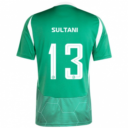 Kandiny Kinderen Tomás Sultani #13 Groen Wit Thuisshirt Thuistenue 2024/25 T-Shirt