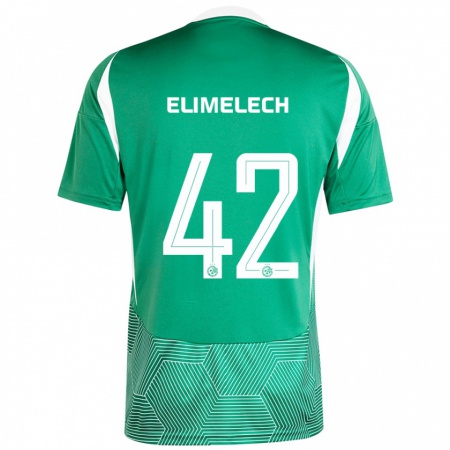 Kandiny Kinderen Roey Elimelech #42 Groen Wit Thuisshirt Thuistenue 2024/25 T-Shirt