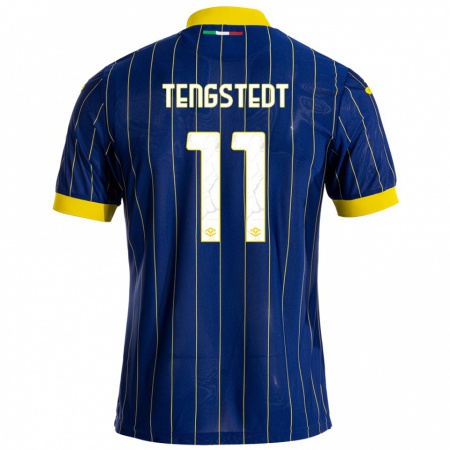 Kandiny Kinderen Casper Tengstedt #11 Blauw Geel Thuisshirt Thuistenue 2024/25 T-Shirt