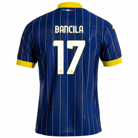 Kandiny Kinderen Darius Băncilă #17 Blauw Geel Thuisshirt Thuistenue 2024/25 T-Shirt