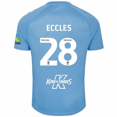 Kandiny Kinderen Josh Eccles #28 Blauw Wit Thuisshirt Thuistenue 2024/25 T-Shirt