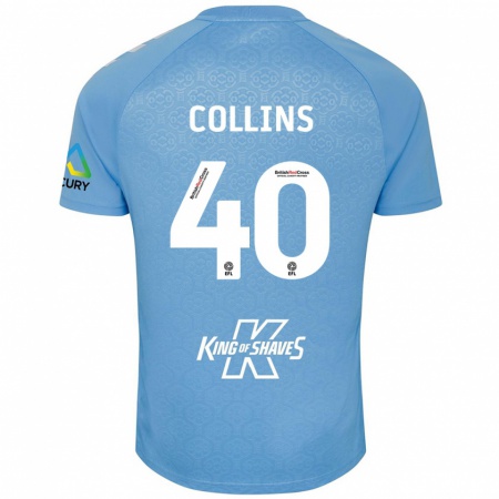 Kandiny Kinderen Brad Collins #40 Blauw Wit Thuisshirt Thuistenue 2024/25 T-Shirt