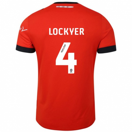 Kandiny Kinder Tom Lockyer #4 Orange Schwarz Heimtrikot Trikot 2024/25 T-Shirt Österreich