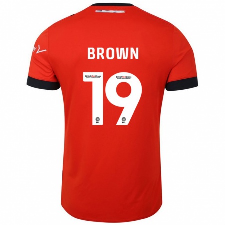 Kandiny Bambino Maglia Jacob Brown #19 Arancione Nero Kit Gara Home 2024/25 Maglietta