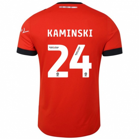 Kandiny Bambino Maglia Thomas Kaminski #24 Arancione Nero Kit Gara Home 2024/25 Maglietta