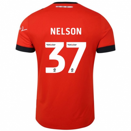 Kandiny Kinderen Zack Nelson #37 Oranje Zwart Thuisshirt Thuistenue 2024/25 T-Shirt