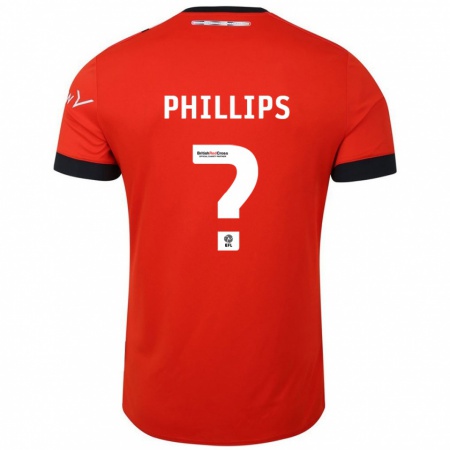 Kandiny Kinderen Josh Phillips #0 Oranje Zwart Thuisshirt Thuistenue 2024/25 T-Shirt