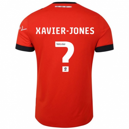 Kandiny Bambino Maglia Tate Xavier-Jones #0 Arancione Nero Kit Gara Home 2024/25 Maglietta