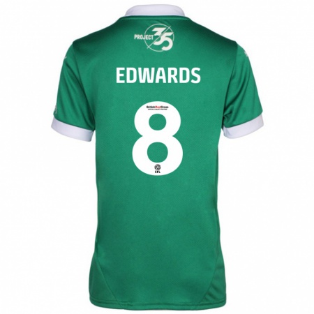 Kandiny Kinderen Joe Edwards #8 Groen Wit Thuisshirt Thuistenue 2024/25 T-Shirt