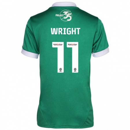 Kandiny Kinderen Callum Wright #11 Groen Wit Thuisshirt Thuistenue 2024/25 T-Shirt