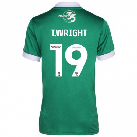 Kandiny Kinderen Tyreik Wright #19 Groen Wit Thuisshirt Thuistenue 2024/25 T-Shirt