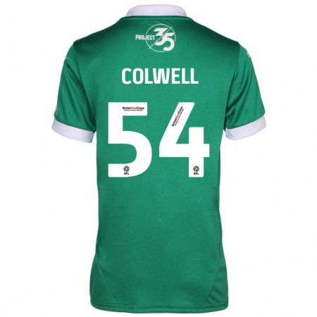 Kandiny Kinderen Lewis Colwell #54 Groen Wit Thuisshirt Thuistenue 2024/25 T-Shirt